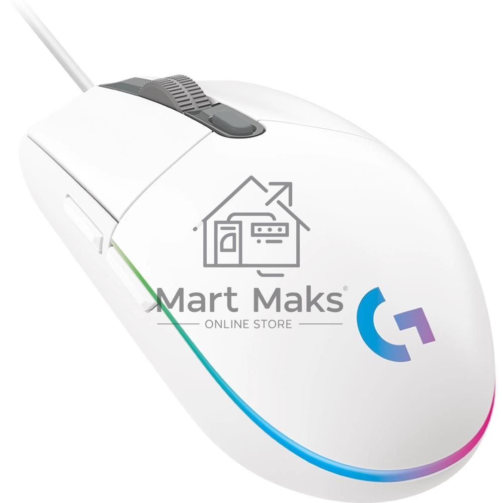 Мышь проводная Logitech G102 LIGHTSYNC белый, 8000 dpi, USB, кнопки - 6