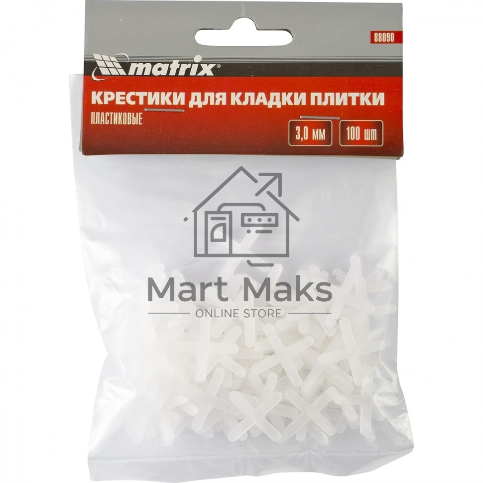 Крестики, 3,0 мм, для кладки плитки, 100 шт. Matrix
