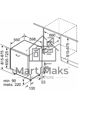 Встраиваемая посудомоечная машина Bosch SMV4HVX03E, серебристый, 59.8 см, 14 компл., 46 дБ, класс D