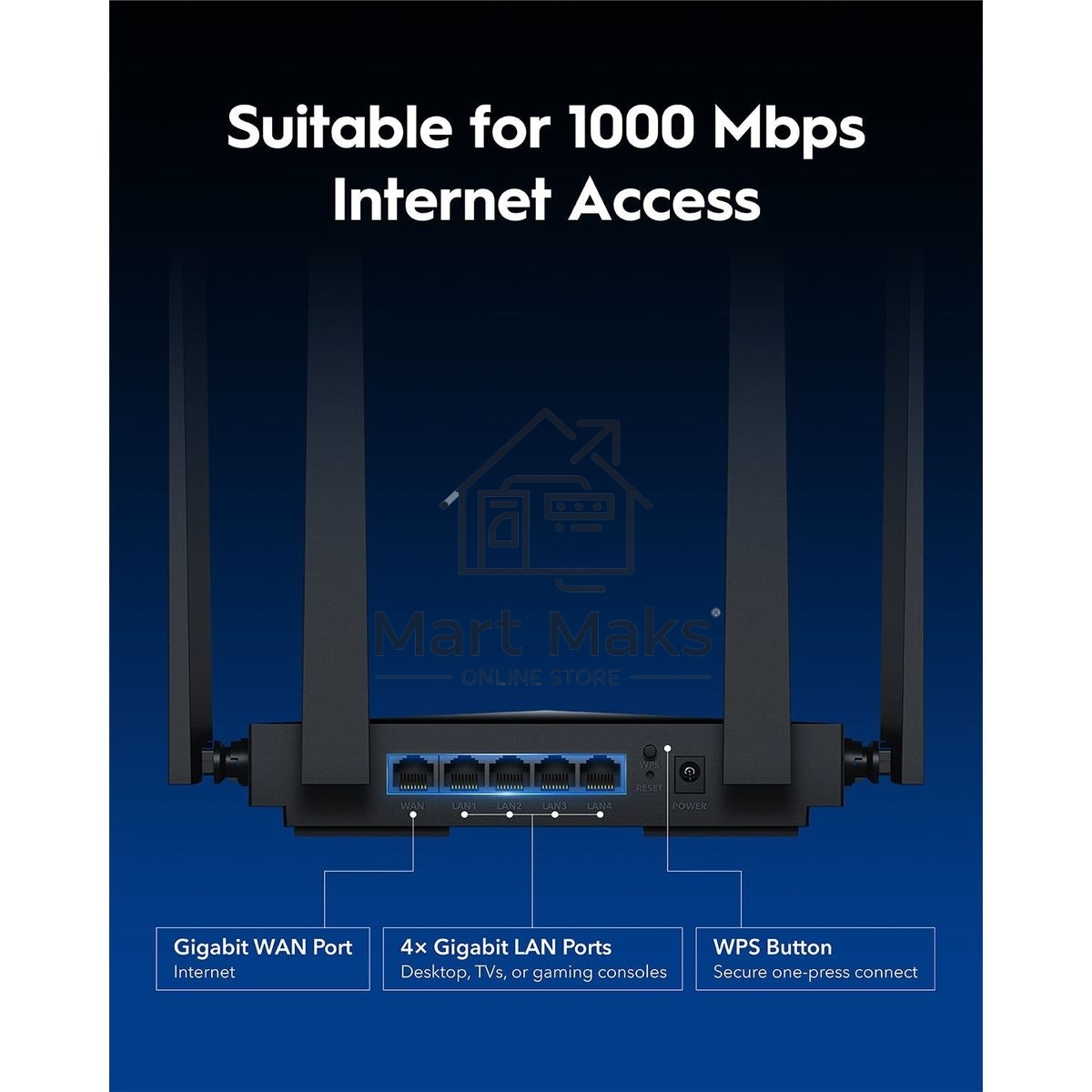 Маршрутизатор Cudy BE3600 Gigabit Dual Band Wi-Fi 7 Mesh Router, Chipset Broadcom, 802.11be/ax/ac/a/b/g/n, 2882Mbps at 5GHz + 688Mbps at 2.4GHz, 5 x 10/100/1000Mbps Ports, 4 x 5dBi fixed antennas, WiFi router/AP/ Repeater/WISP Mode, PPTP/L2TP/OpenVPN/Wire