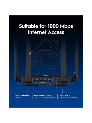 Маршрутизатор Cudy BE3600 Gigabit Dual Band Wi-Fi 7 Mesh Router, Chipset Broadcom, 802.11be/ax/ac/a/b/g/n, 2882Mbps at 5GHz + 688Mbps at 2.4GHz, 5 x 10/100/1000Mbps Ports, 4 x 5dBi fixed antennas, WiFi router/AP/ Repeater/WISP Mode, PPTP/L2TP/OpenVPN/Wire