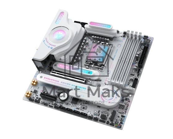 Материнская плата Maxsun MS-iCraft B860M CROSS, LGA1851, Intel B860, 4xDDR5, 4xSATA, 3xM.2, 1xPCIe 5.0 x16, 1xPCIe 4.0 x4, 1xDP, 1xHDMI, 1x5Gb LAN, Wi-Fi 7, Bluetooth 5.4, 1xUSB-C 40Gbps, 8xUSB-A 10Gbps, 1xUSB-C 20Gbps, 5x3.5 мм, 7.1, mATX