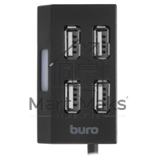USB-концентратор Buro BU-HUB4-U2.0, USB 2.0, USB 4 порта, USB