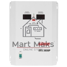 Стабилизатор напряжения Powerman AVS-P Voltage Regulator 3000VA, Digital Indication, Wall Mount, Hardwire Input/Output, 230V, 1 year warranty, White