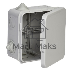 Коробка расп. КМ41256 100х100х50мм о/к IP54 8 вв. (7035) IEK