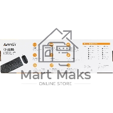 Комплект клавиатура+мышь A4Tech KR-3330S проводной, USB, 1200 DPI, чёрный