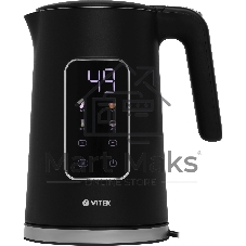 Чайник электрический Vitek VT-1162, 1.7л, 2200Вт, черный, корпус: металл/пластик