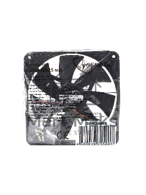 Вентилятор для корпуса Gembird 16610 черный, 140 мм, 1500 об/мин, 32.5 дБ, 3 pin