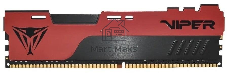 Оперативная память Patriot Viper Elite II, DDR4, 8GB (1x8 GB), 3200 MHz, CL18, DIMM, радиатор, красный/черный