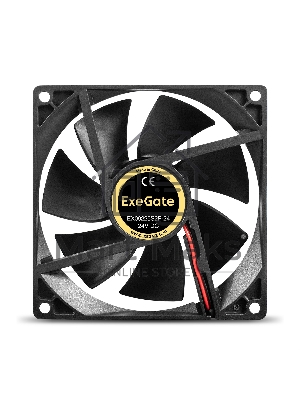 Вентилятор для корпуса ExeGate EX09225S2P-24 черный, 92 мм, 2700 об/мин, 33.9 дБ, 2 pin