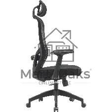 Кресло компьютерное Cactus CS-MC515-BK черный, сиденье черный, сетка/ткань, с подголов. крестов. пластик, пластик черный
