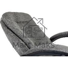 Кресло руководителя Бюрократ T-9950MSG-F Fabric серый Light-19, крестов. пластик, подст. для ног