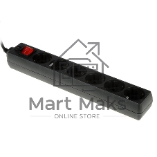Сетевой фильтр 5bites GARDA SP6B-550 6S/3x0.75 мм2/5 м/черный