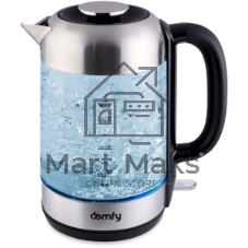 Чайник электрический Domfy DSM-EK401 1.8л. 2200Вт черный/прозрачный (корпус: стекло)