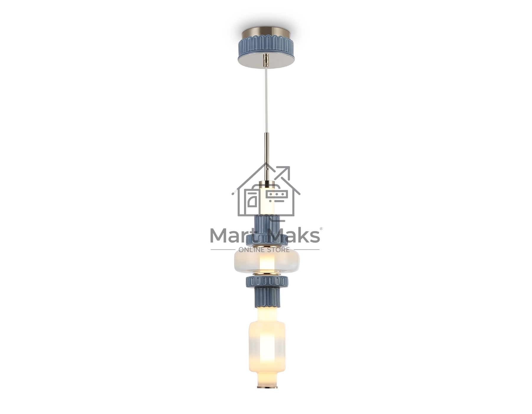 Светильник Ambrella light LH53121 GD/WH/GB золото/белый/серо-синий 19W 3000K D160*1880