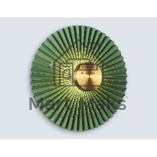 Настенный светильник Ambrella light LH72649 BK/GR латунь/зеленый 6W 3000K D300*100