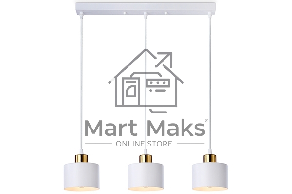 Светильник Ambrella light TR8117/3 WH/BS белый/латунь E27*3 max 40W 580*120*970