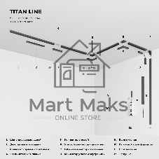 Titan Line Коннектор угловой для накладного шинопровода (титан) 85224/00