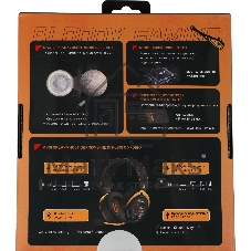Гарнитура Bloody MR595 Renegade чёрный, беспроводная + проводная, Bluetooth/радиоканал/USB-C, до 135 ч, подсветка, съёмный микрофон