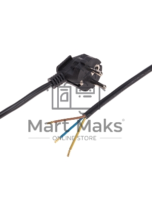 Шнур электрический с вилкой ПВС 3х1,0 мм2 3м черный Rexant