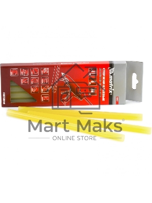 Стержни клеевые, 11 x 200 мм, желтые, 6 шт. Matrix