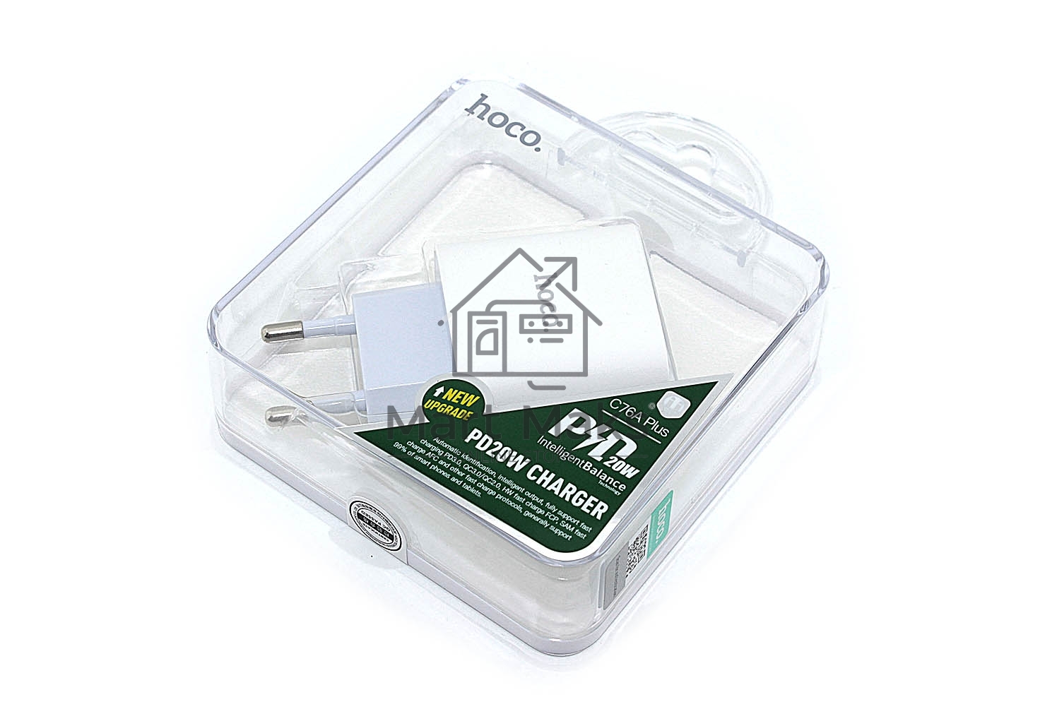 Блок питания (сетевой адаптер) HOCO C76A Plus Speed PD20W, белый