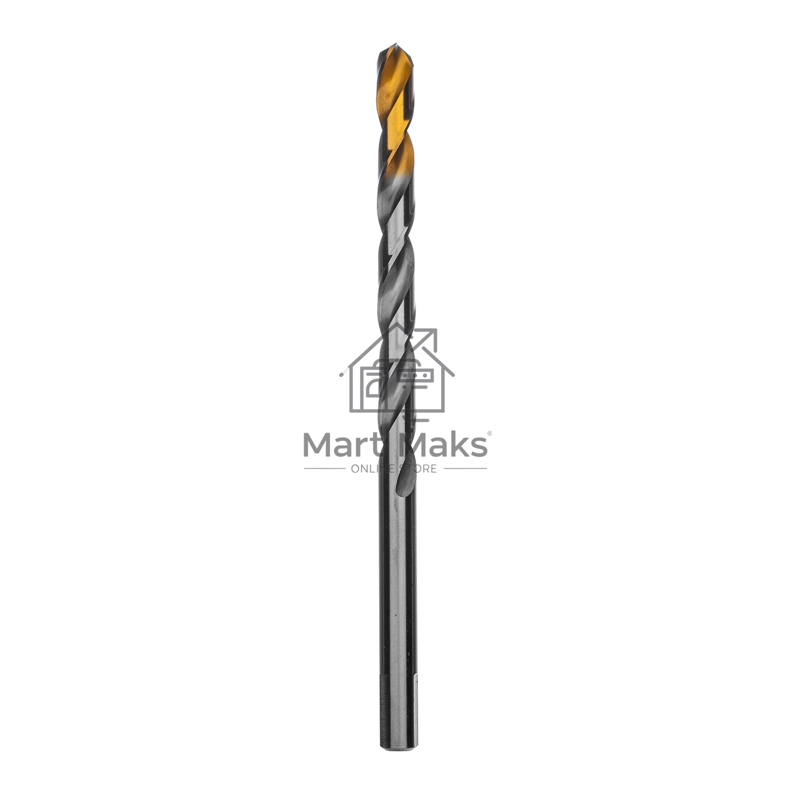 Сверло спиральное по металлу 11 х 195 мм, Р6М5, Golden Tip, удлиненное Denzel