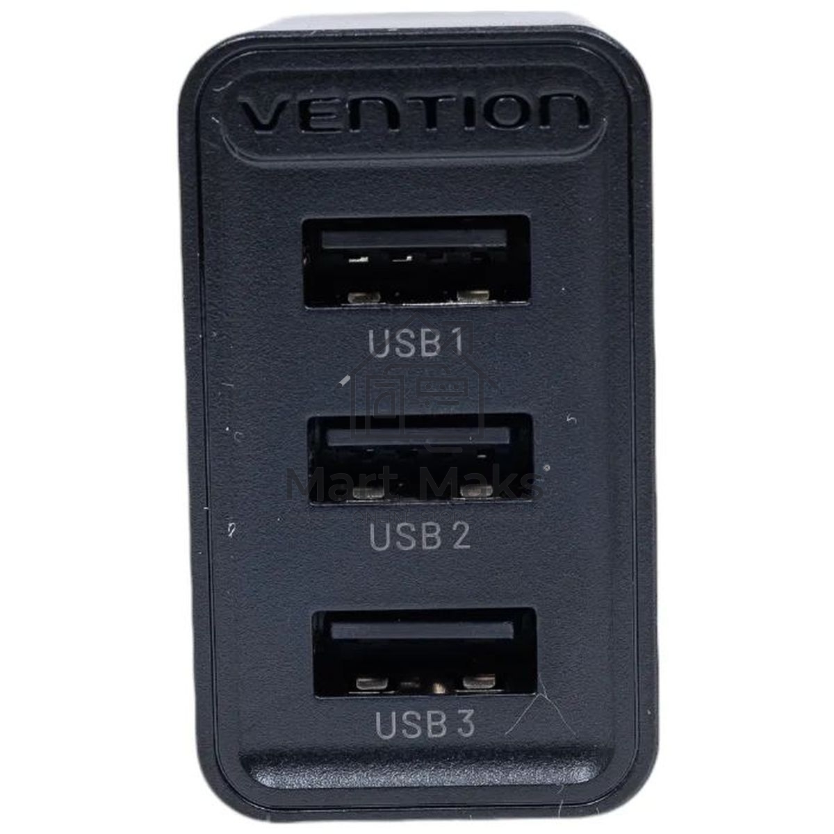 Сетевое зарядное устройство Vention на 3 порта USB 2.4A черный