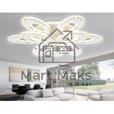 Потолочный светодиодный светильник FA8933/6+3 WH/CH белый/хром 255W 3000K-6400K 740*660*120 (ПДУ РАДИО 2.4G)