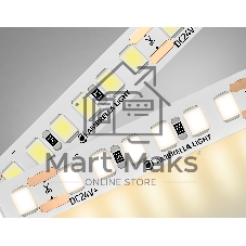 Светодиодная лента Ambrella light GS3201 2835 180Led/ 14.4W m/ 24V IP20 3000K/ 5000*8*1.2mm (2 конт.)