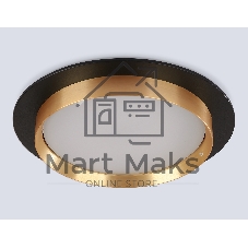 Светильник встраиваемый TU5020 BK/GD черный/золото IP20 GX70 D150*45