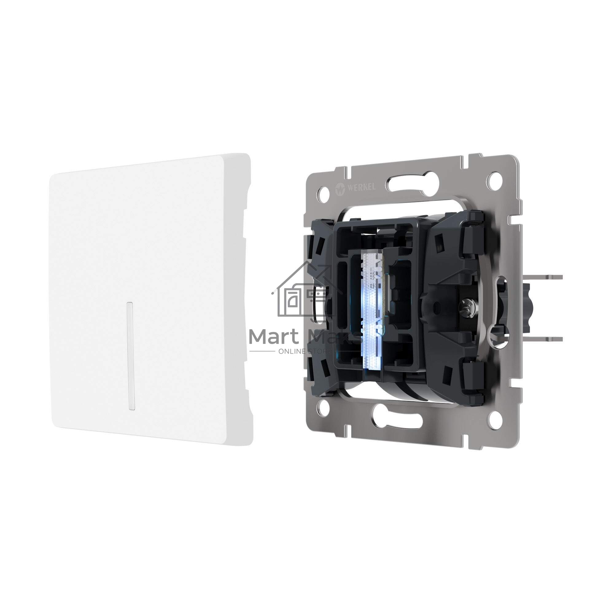 Блок LED подсветки для выключателя Werkel 10 шт. W8020102 (голубой)