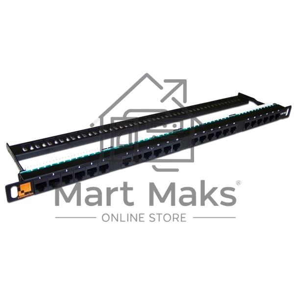Патч-панель LANMASTER компактная 24 порта, UTP, кат.5E, 0.5U