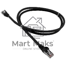 Патч-корд LANMASTER LSZH FTP кат.5e, 1.0 м, черный