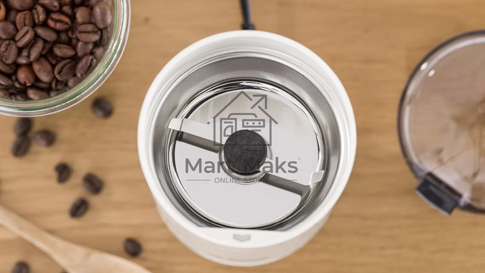 Кофемолка Bosch TSM6A011W 180Вт сист.помол.:ротац.нож вместим.:75гр белый