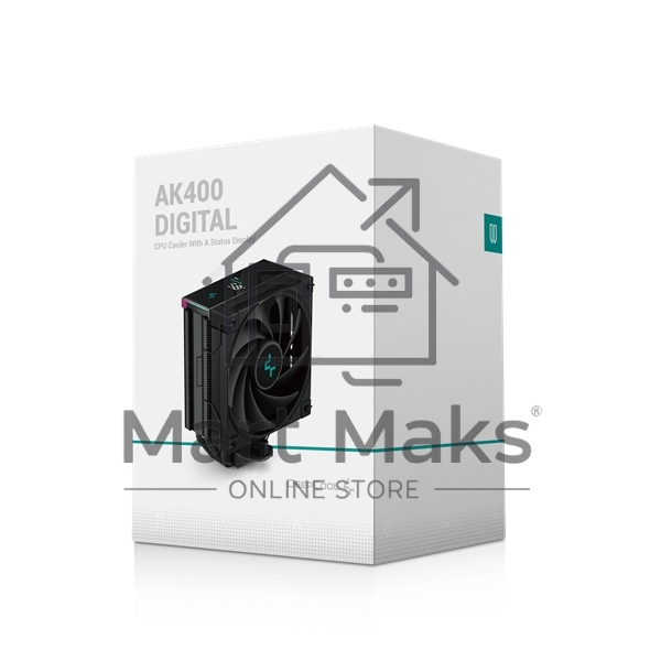 Кулер для процессора DEEPCOOL AK400 DIGITAL черный, 120 мм, алюминий/медь, 1850 об/мин, 28 дБ, 4 pin, 220 Вт, 156 мм