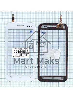 Сенсорное стекло (тачскрин) для Micromax A110 Canvas 2 белое