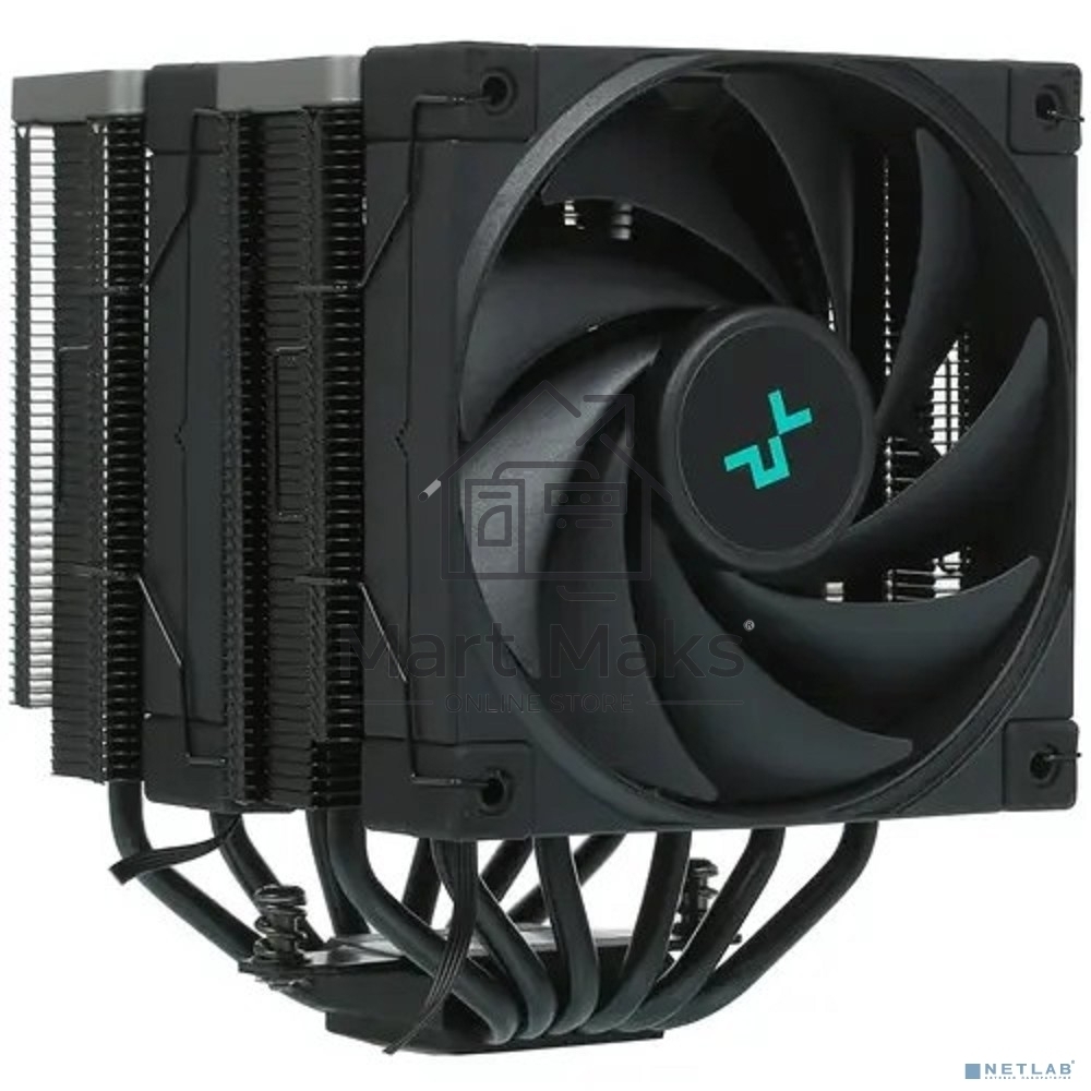 Кулер для процессора DEEPCOOL AK620 ZERO DARK черный, 120 мм, алюминий/медь, 1850 об/мин, 28 дБ, 4 pin, 260 Вт, 160 мм