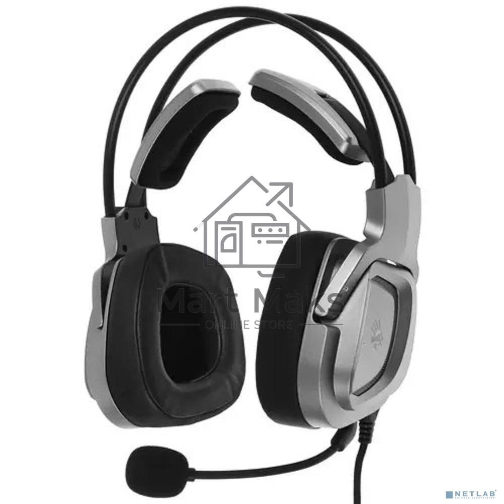Наушники с микрофоном A4Tech Bloody G575 серый 2м мониторные USB оголовье (G575 USB/ GREY)