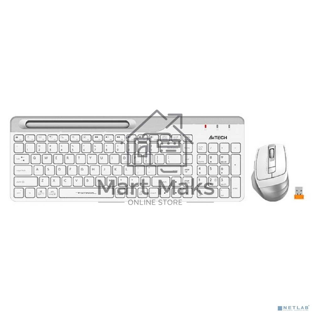 Клавиатура + мышь A4Tech Fstyler FB2535C клав:белый/серый мышь:белый/серый USB беспроводная Bluetooth/Радио slim