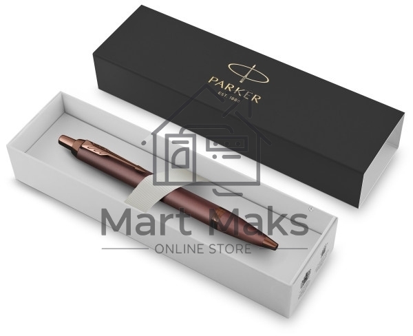 Ручка шариковая Parker IM Monochrome K328 (2190514) Burgundy PVD M, синие чернила, подарочная коробка