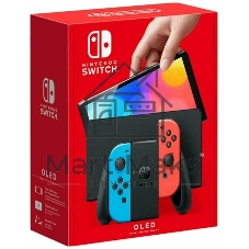 Игровая приставка Nintendo Switch OLED сине-красный