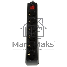 Сетевой фильтр 5bites GARDA SP6B-550 6S/3x0.75 мм2/5 м/черный