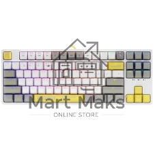 Клавиатура проводная A4Tech Bloody S87 Energy (S87 USB ENERGY WHITE) USB белый/желтый