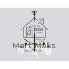Люстра Ambrella light LH56031/5+1 BS/CL латунь/прозрачный E14*6 max 40W D680*1200