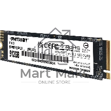 Накопитель SSD Patriot P320, 512Gb, PCIe 3.0 x4, M.2 2280, NVMe, R/W 3000/2200