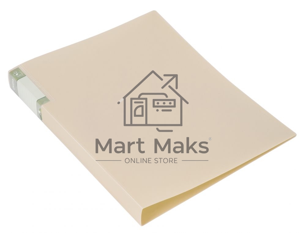 Папка с металлическим пружинным скоросшивателем Бюрократ Gems GEM07PCREAM A4, пластик, 0.7мм, торцевой карман с бумажной вставкой, кремовый жемчуг