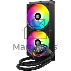 Система жидкостного охлаждения ID-Cooling FX240 TD, 240 мм, 2x120 мм, 300-2000 об/мин, 27.2 дБ, 4-pin PWM, 300 Вт, ARGB, черный