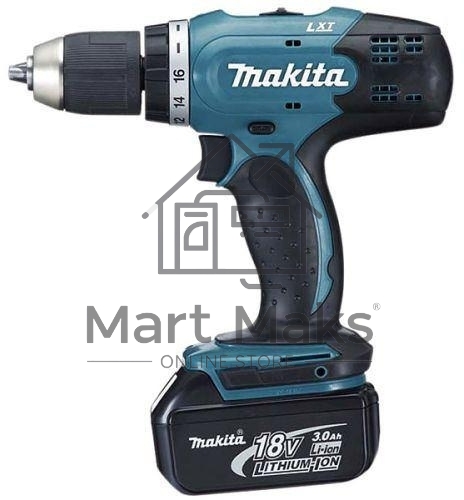 Дрель-шуруповерт Makita DDF453RFE, Аккумуляторная, 18В, 2 АКБ, Кейс
