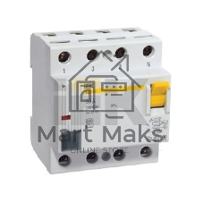 Выключатель дифференциального тока (УЗО) 4п 100А 100мА тип AC ВД1-63 IEK MDV10-4-100-100